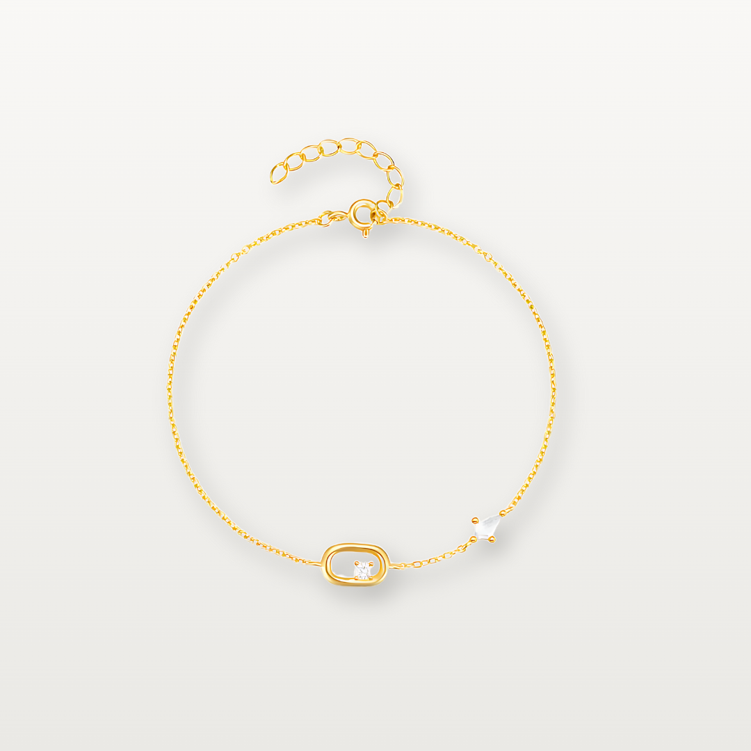 Ovalarmband mit Diamant-Akzenten - Volura