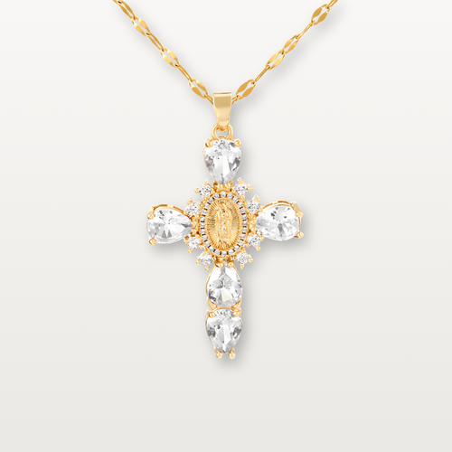 Kreuzkette mit Zirkonia - Volura