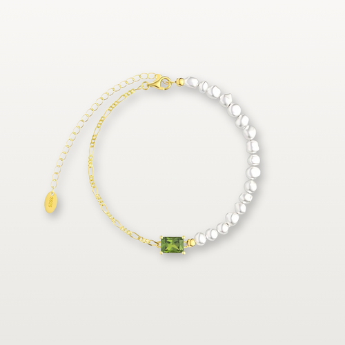 Figaro Armband mit Süsswasserperlen und Zirkon - Volura