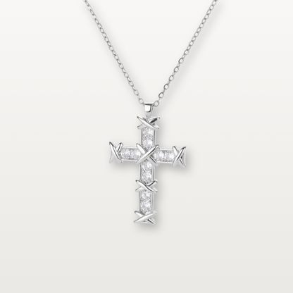 Kreuzkette mit Dornenverzierung - Volura