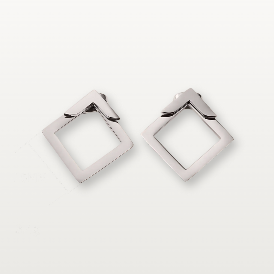 Geometrische Ohrringe im Quadrat-Stil - Volura