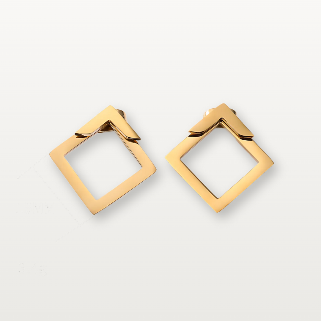 Geometrische Ohrringe im Quadrat-Stil - Volura