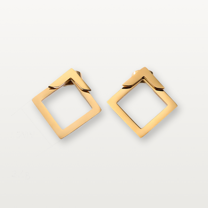 Geometrische Ohrringe im Quadrat-Stil - Volura