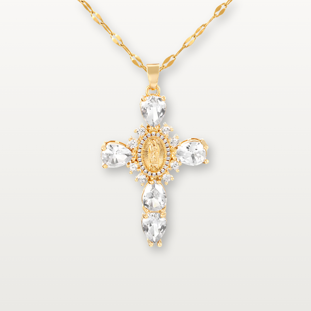 Kreuzkette mit Zirkonia - Volura