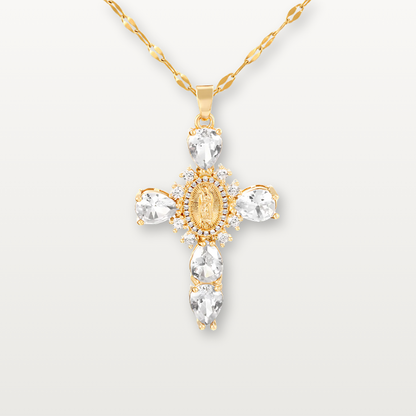 Kreuzkette mit Zirkonia - Volura