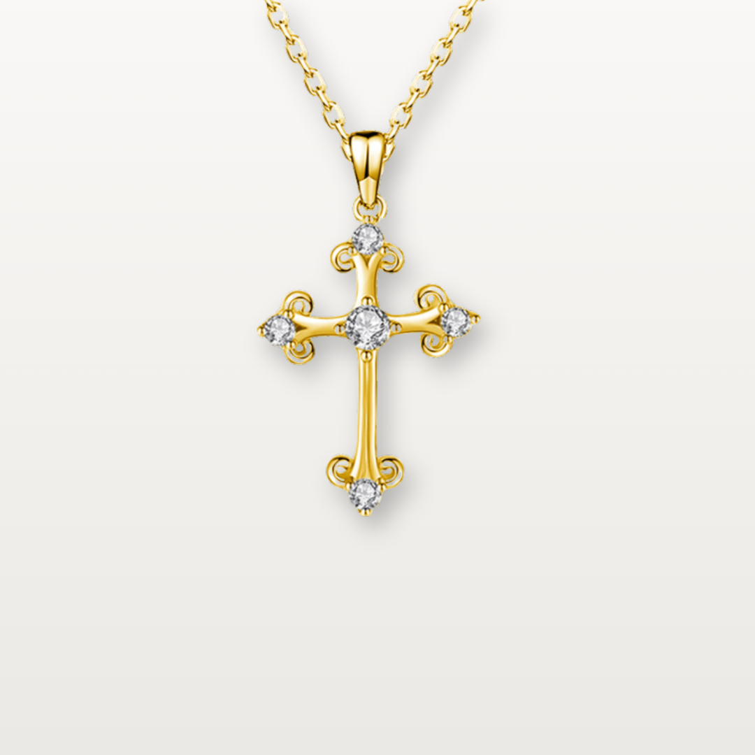 Barock-Kreuzkette mit Zirkonia - Volura