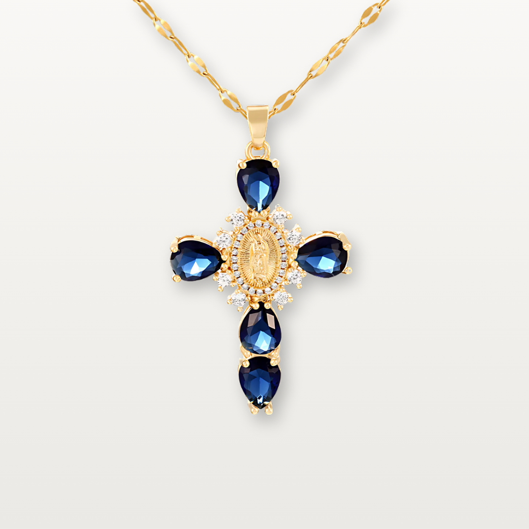 Kreuzkette mit Zirkonia - Volura