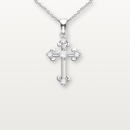 Barock-Kreuzkette mit Zirkonia - Volura