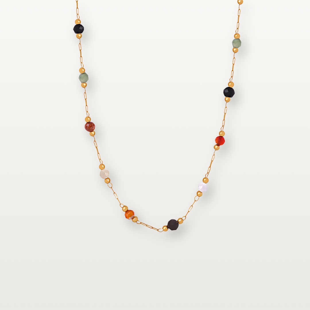 Halskette mit Perlen und Steinen - Volura