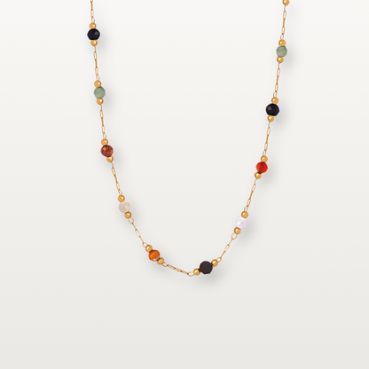 Halskette mit Perlen und Steinen - Volura