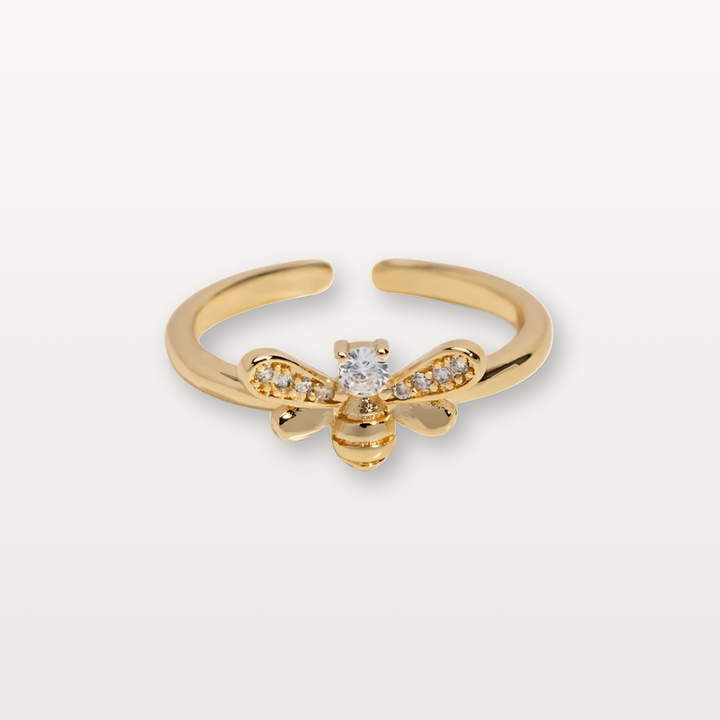 Kristall- und Goldbienen-Ring - Volura
