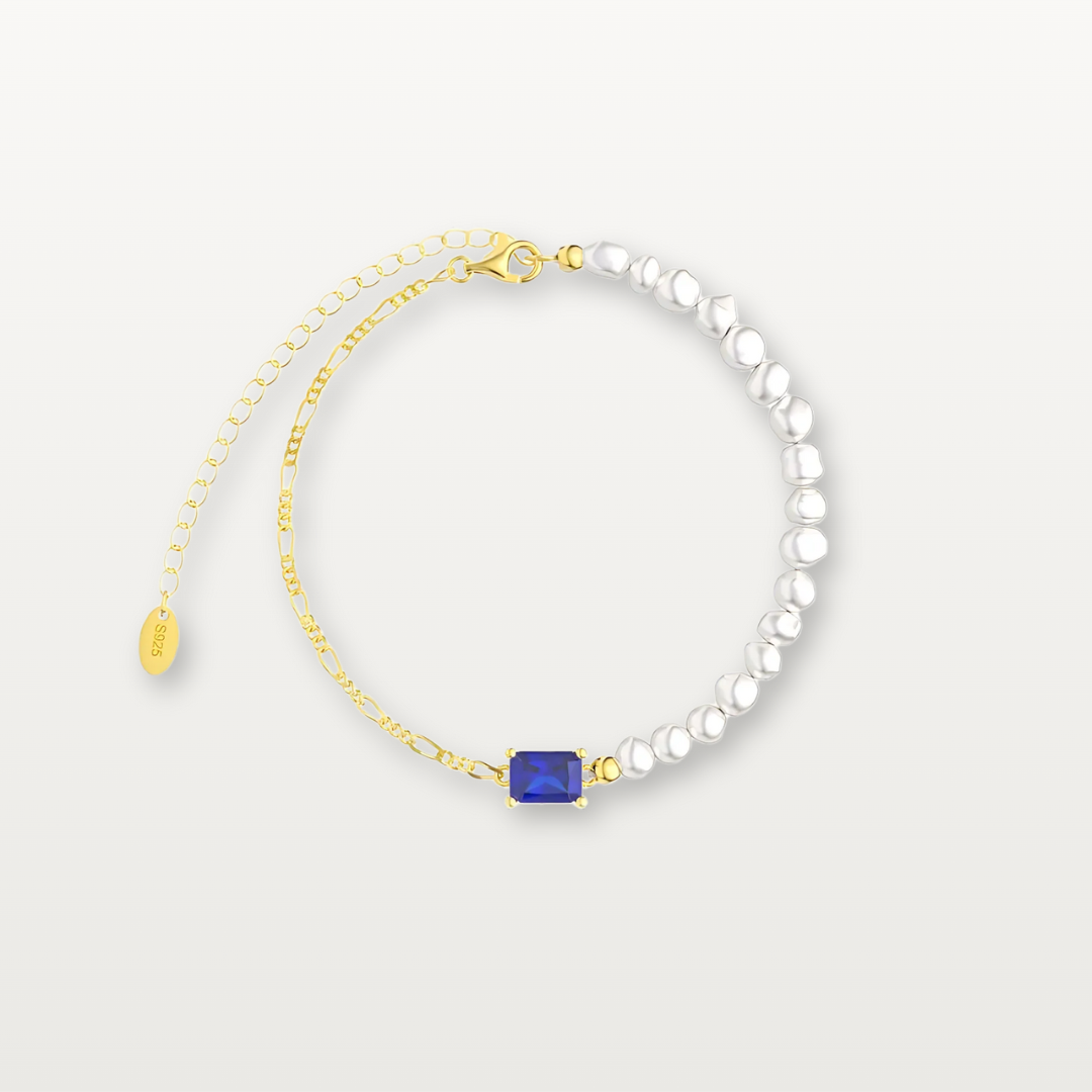 Figaro Armband mit Süsswasserperlen und Zirkon - Volura