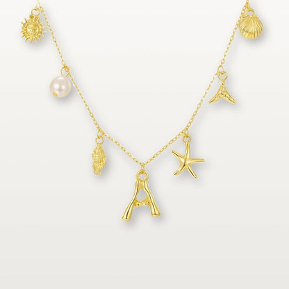 Beach-Kette mit Initialen-Anhänger - Volura