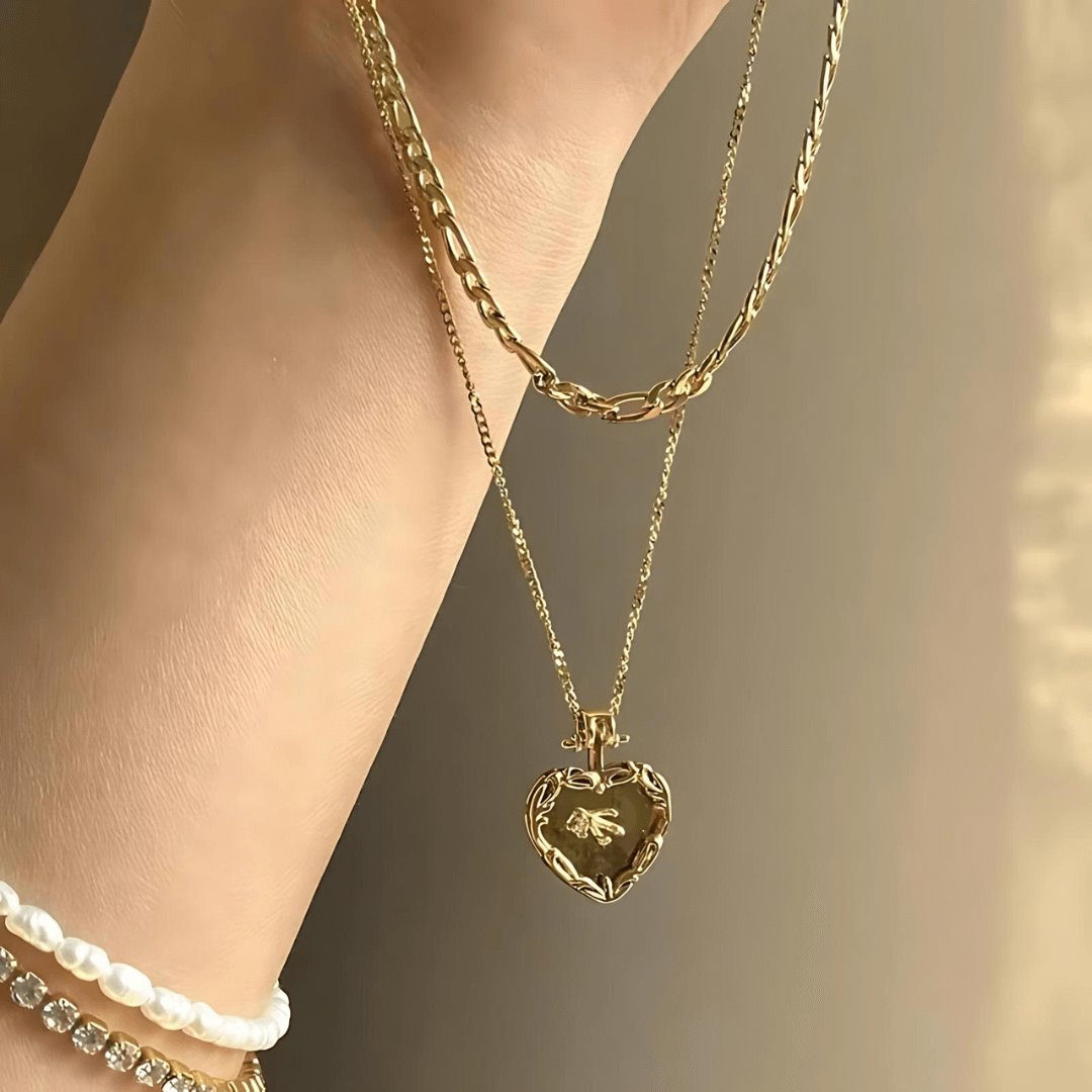 Doppellagige Herzkette - Volura