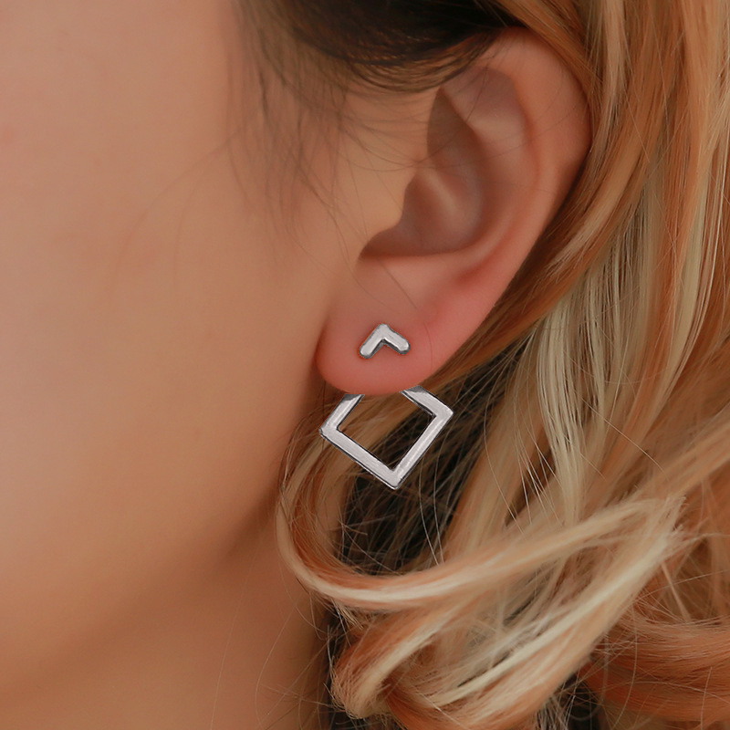 Geometrische Ohrringe im Quadrat-Stil - Volura