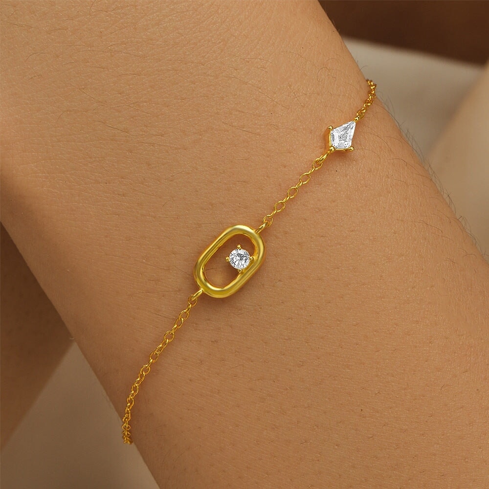 Ovalarmband mit Diamant-Akzenten - Volura